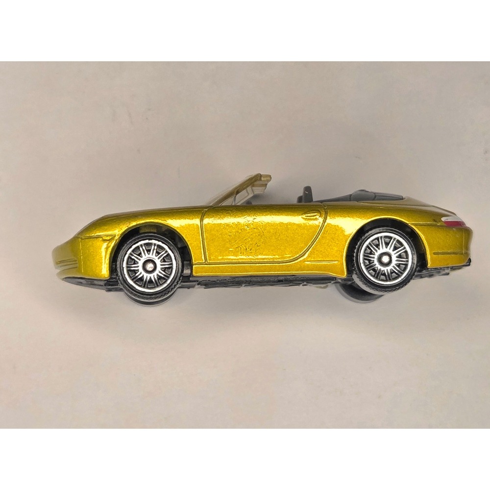 Matchbox Porsche 911 Carrera Cabriolet 1998 Yellow Gold Metallic Near Mint Loose